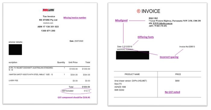 Invoices submitted