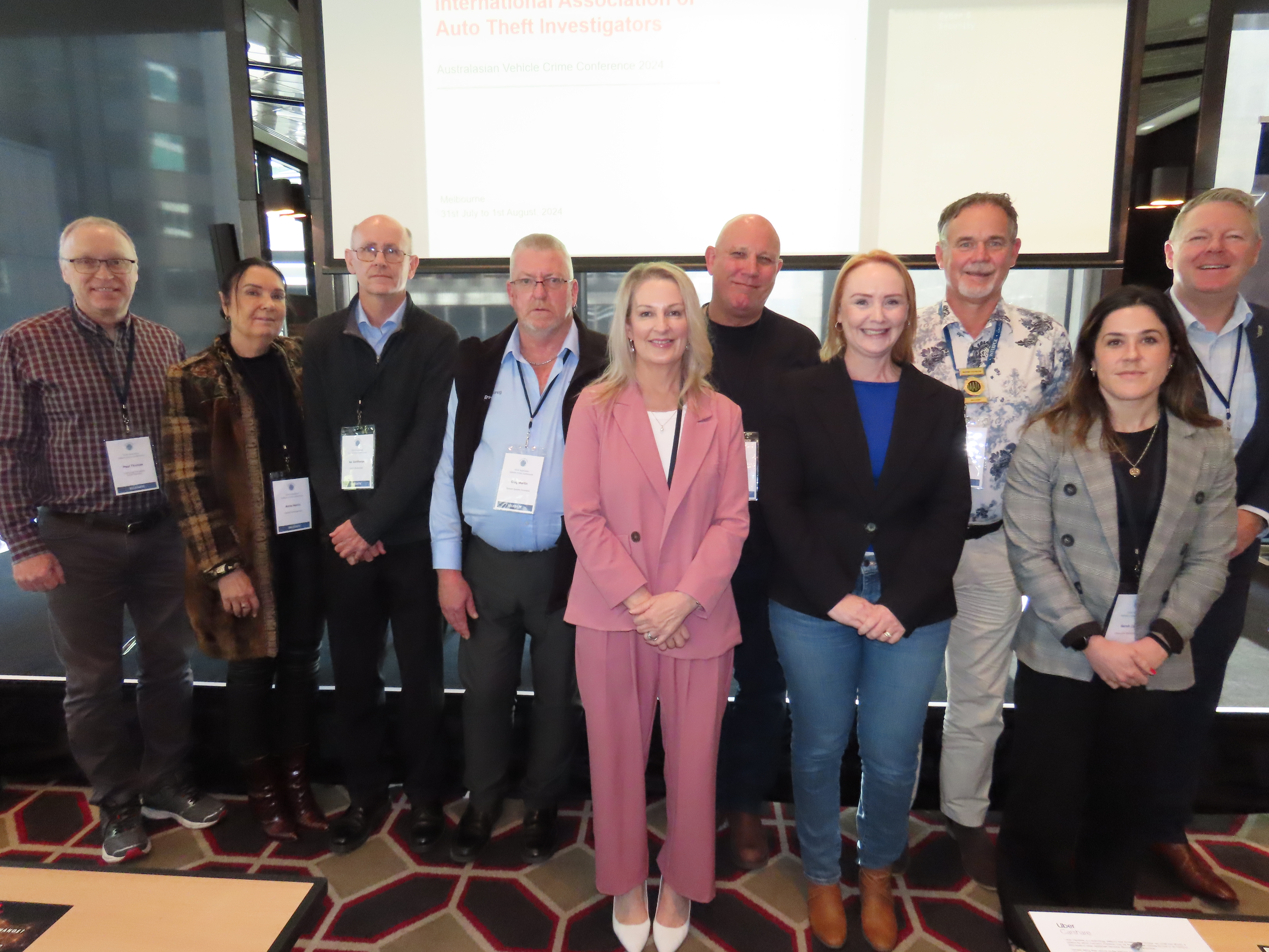 2024_25 Australasian Branch Board: L-R Paul Thomas (Past President - International and Australasian), Anne Harris, Ian Gunthorpe, Greg Martin, Janeen Cole, Kent Lineham, Helen Shaw, Warren Stevenson (Branch President), Sarah McGrath, Callum McNeill. Missing board members from the photo are Daniel Burke (Vice President), Frank Colborne (Vice President), Michael Gatt, Ryan Lennon and Cindy Salmon.