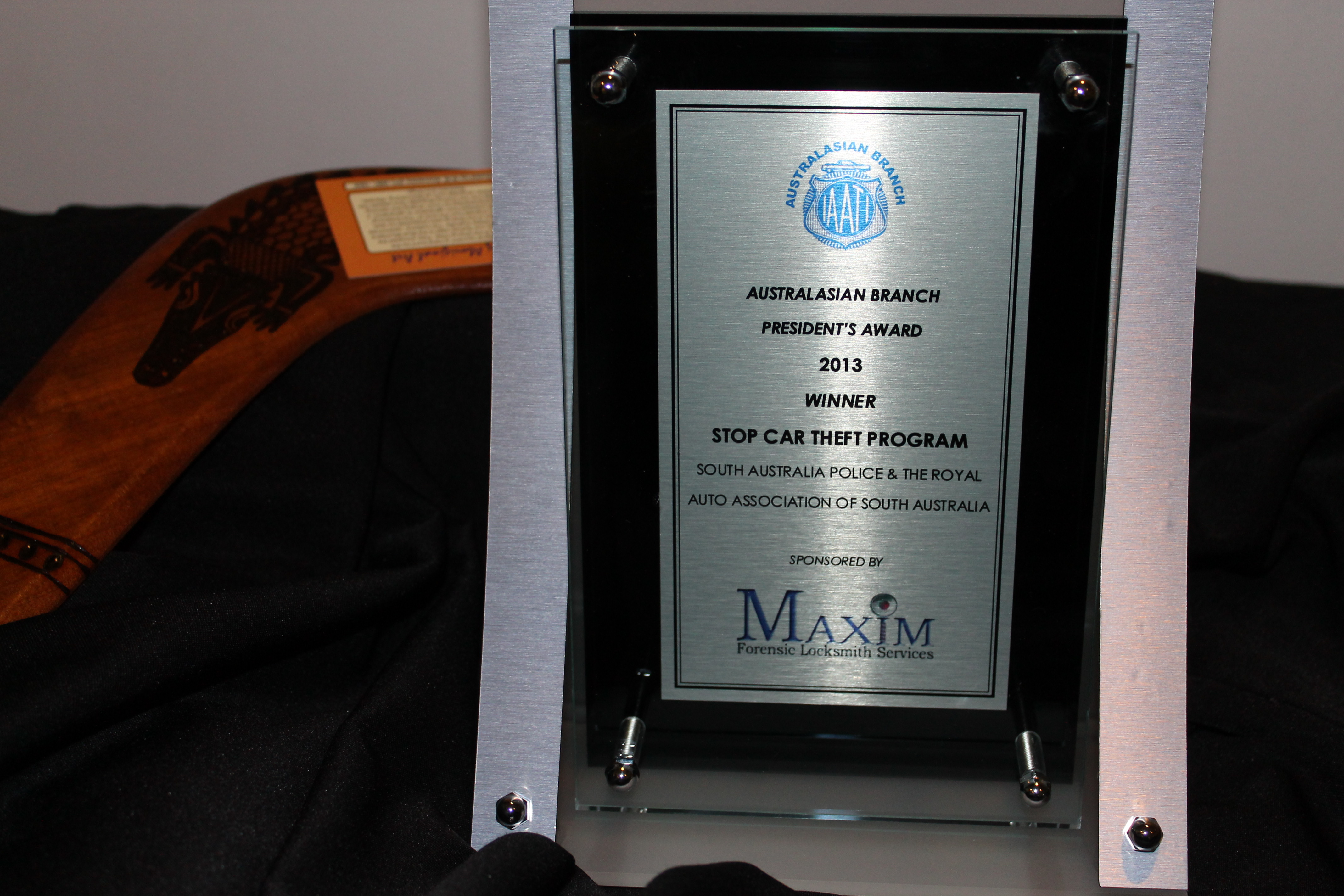 2013 President's Award trophy